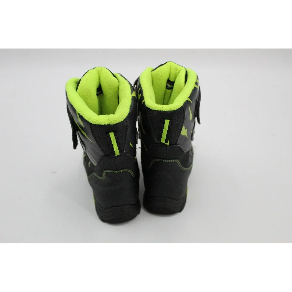 Quest Boys Menace Snow Boots Black Volt Green Size 4 QCWBB005-VLTCM Winter Gear